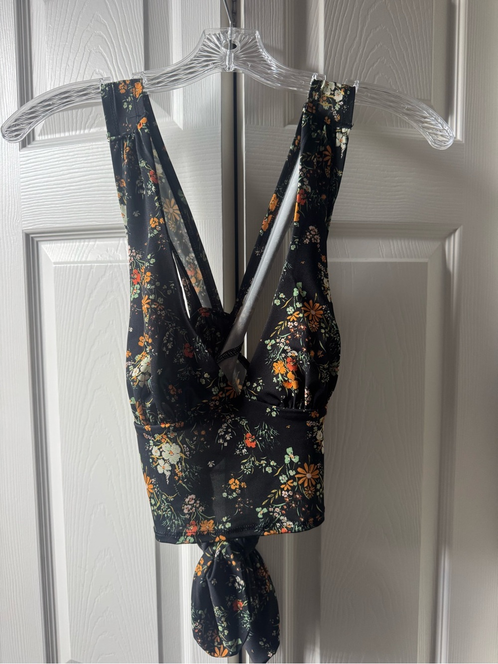 Plunge floral top